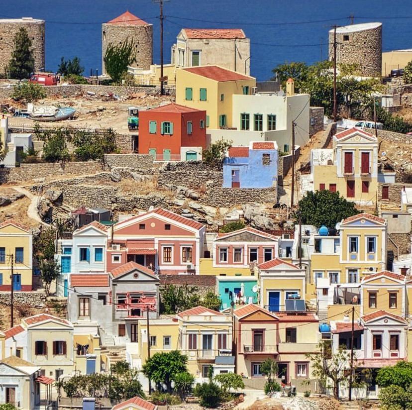 Little Blue In Chorio, Symi Villa Kültér fotó